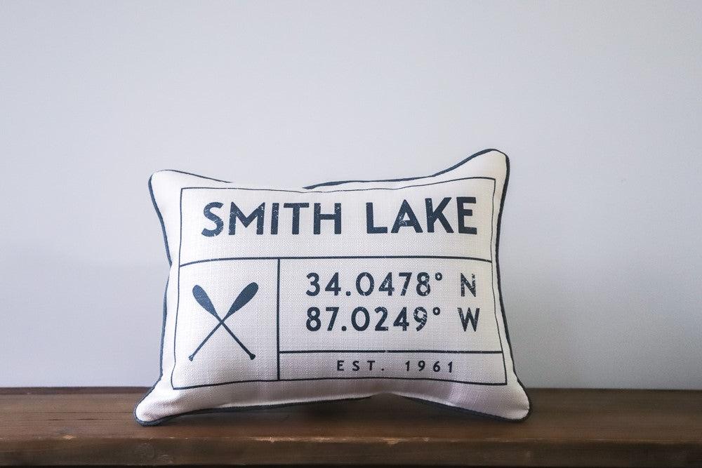 Lake Minnetonka Lake Grid Pillow - Lake Effect