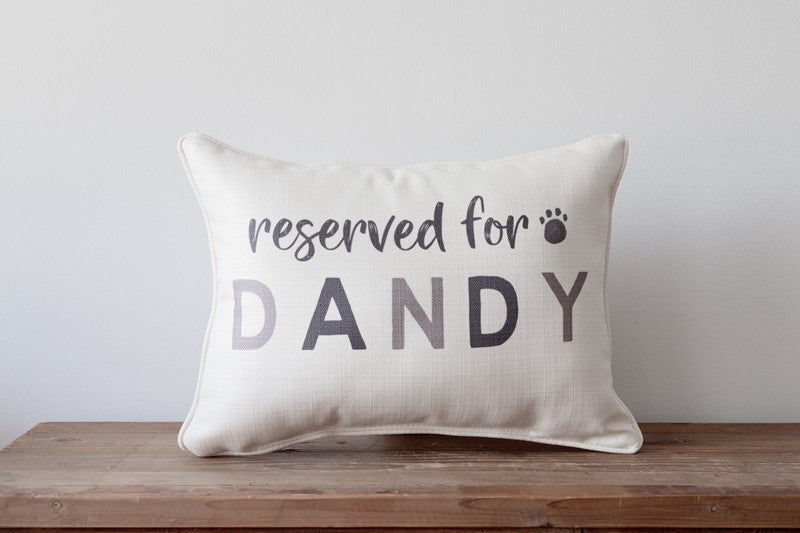 Reserved for Pet Name Pillow - Lake Effect