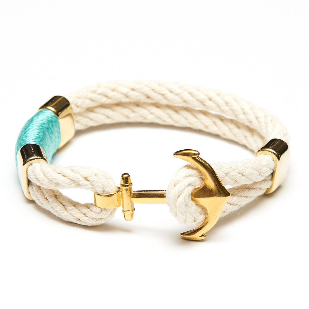 Waverly Bracelet - Ivory/Turquoise/Gold by Allison Cole - Lake Effect
