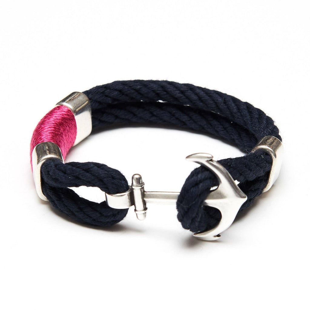 Waverly Bracelet - Navy/Pink/Silver by Allison Cole - Lake Effect