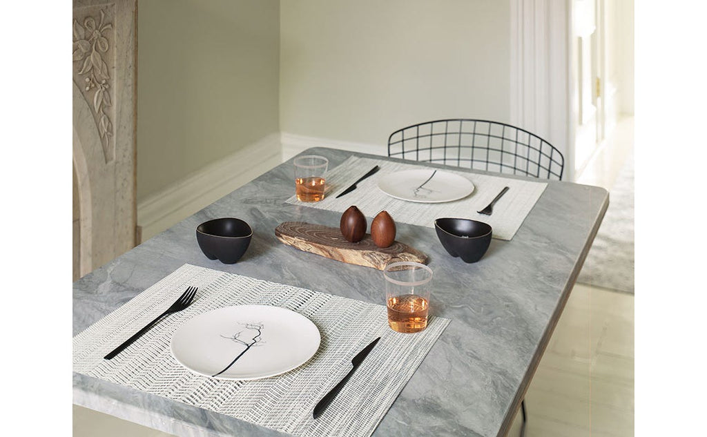 Chilewich Wave Rectangle Table Mat- Grey - Lake Effect