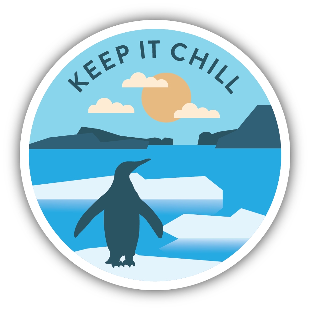 Penguin Scene Sticker - Lake Effect