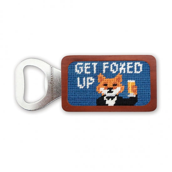 Get Foxed Up Needlepoint Bottle Opener by Smathers & Branson - Lake Effect