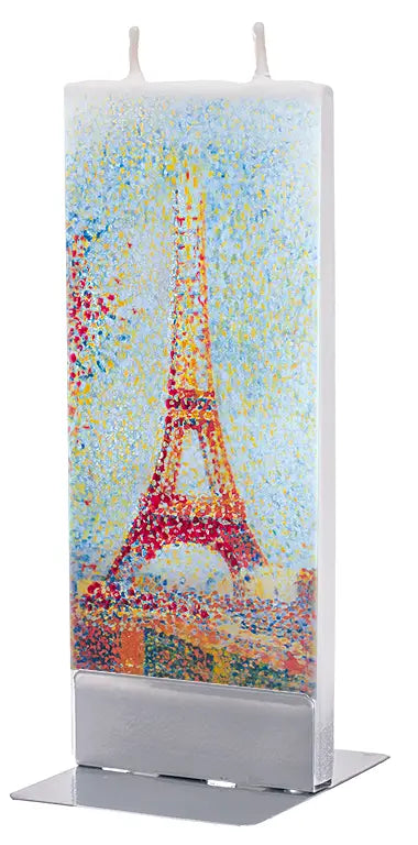 Flat Handmade Candle - Georges Seurat The Eiffel Tower - Lake Effect