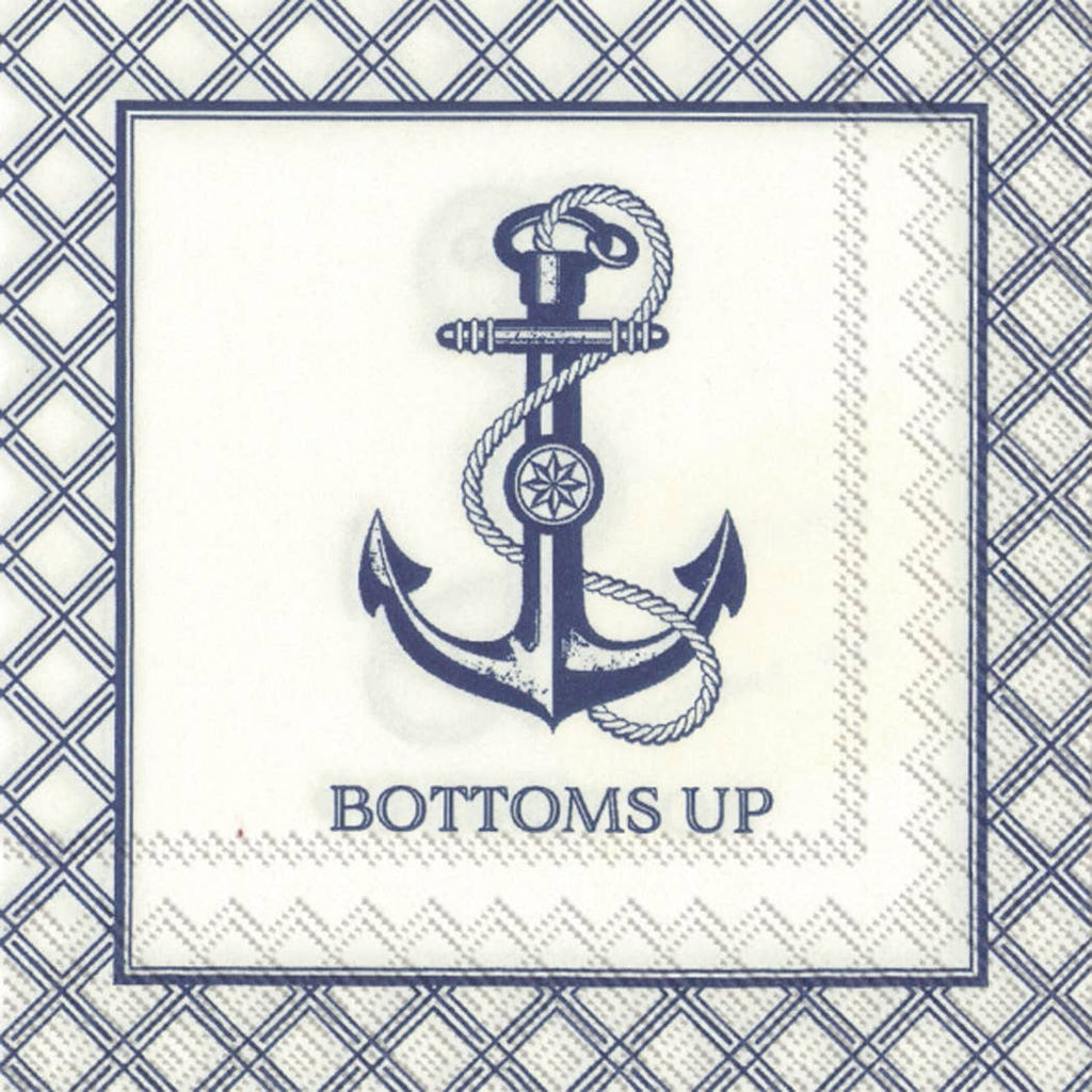 Bottoms Up Paper Cocktail Napkin - Lake Effect