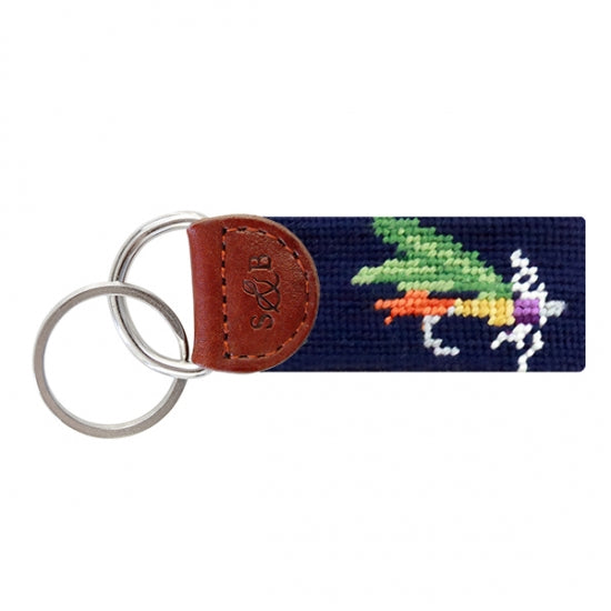 Fishing Fly Navy Key Fob by Smathers & Branson - Lake Effect