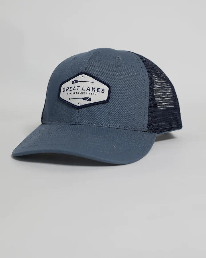 Paddle Forth Trucker Hat- Midnight Blue by Great Lakes Co. - Lake Effect