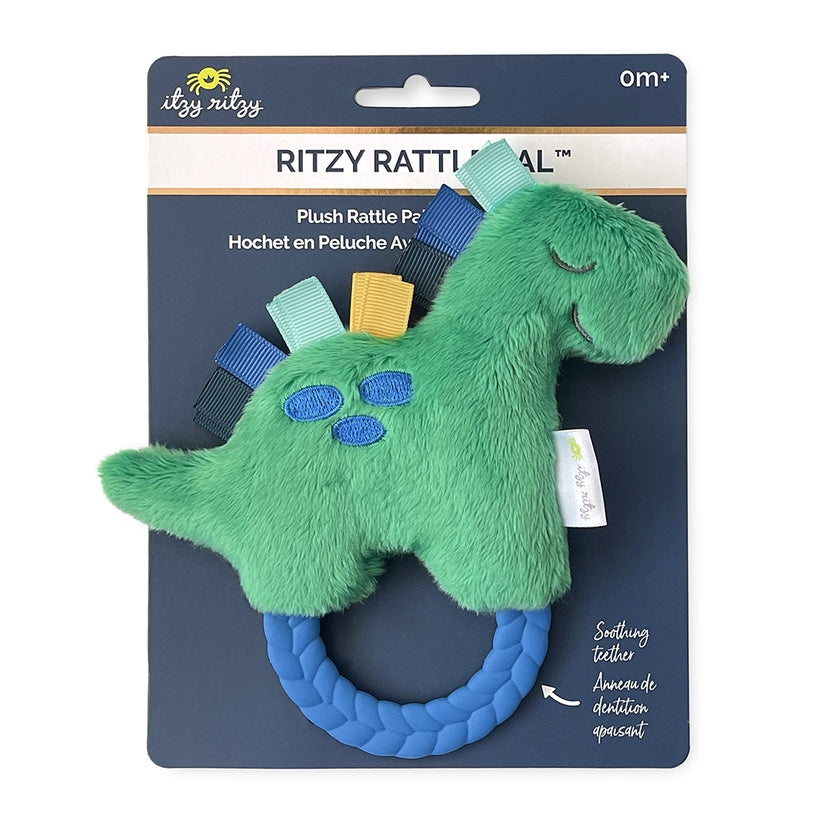 Dino Plush Rattle Pal with Teether - Lake Effect