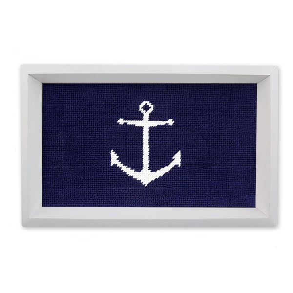 Anchor Needlepoint Valet Tray by Smathers & Branson - Lake Effect