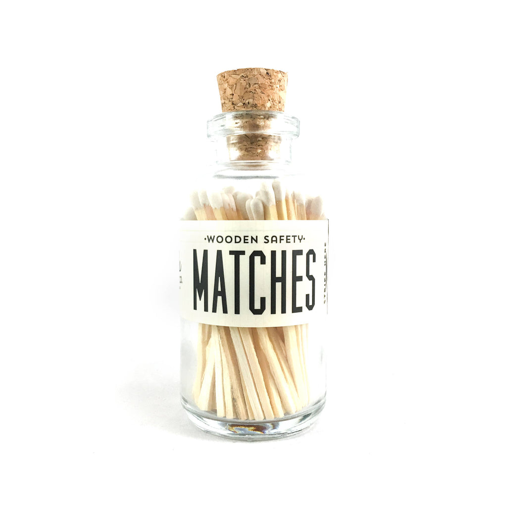 White Small Vintage Apothecary Matches - Lake Effect