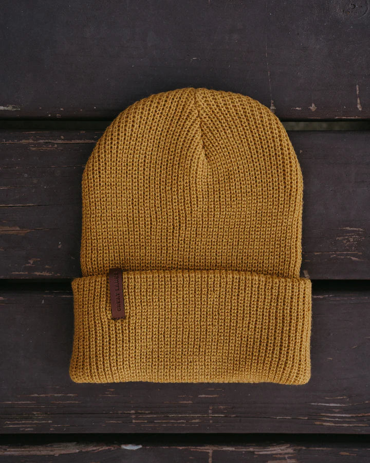 Waffle Knit Beanie- Golden Hour by Great Lakes Co - Lake Effect