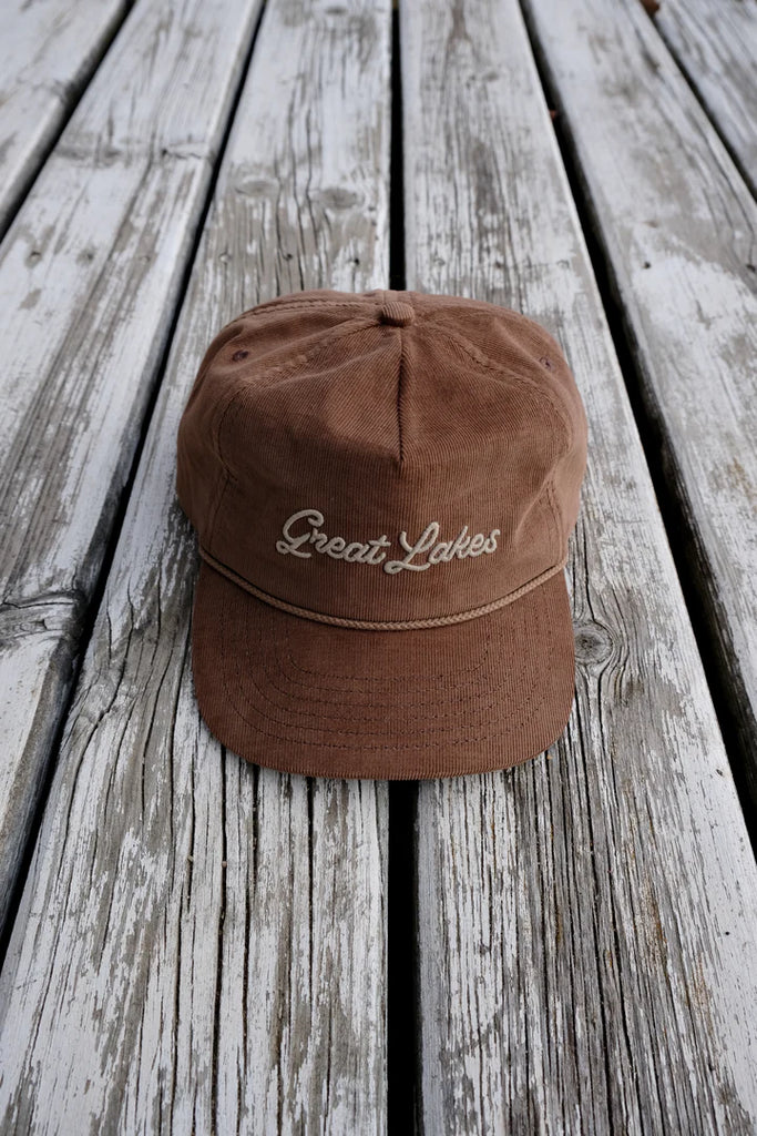 5 Panel Captain's Hat Khaki by Great Lakes Co. - Lake Effect