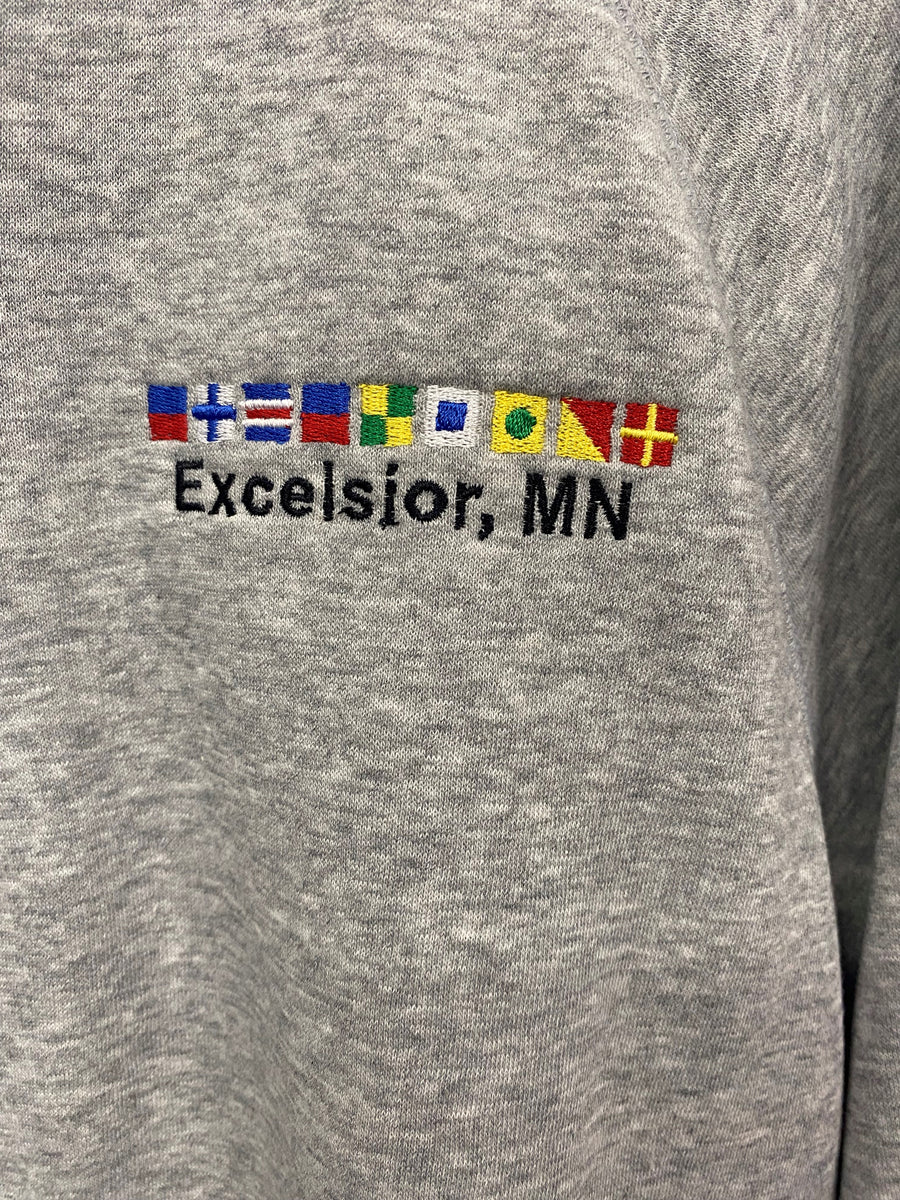 Excelsior Flags 1/4 Zip Crew Lake Effect