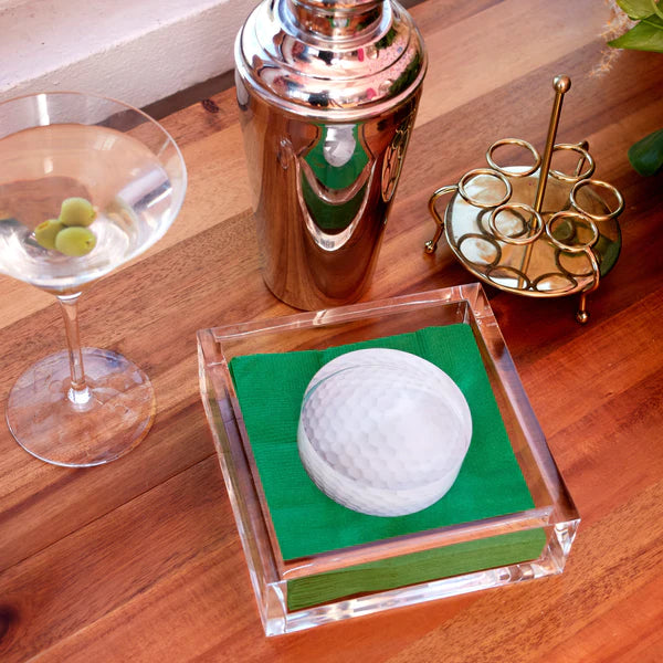 Cocktail Napkin Holder- Golf Ball by Tara Wilson Designs - Lake Effect