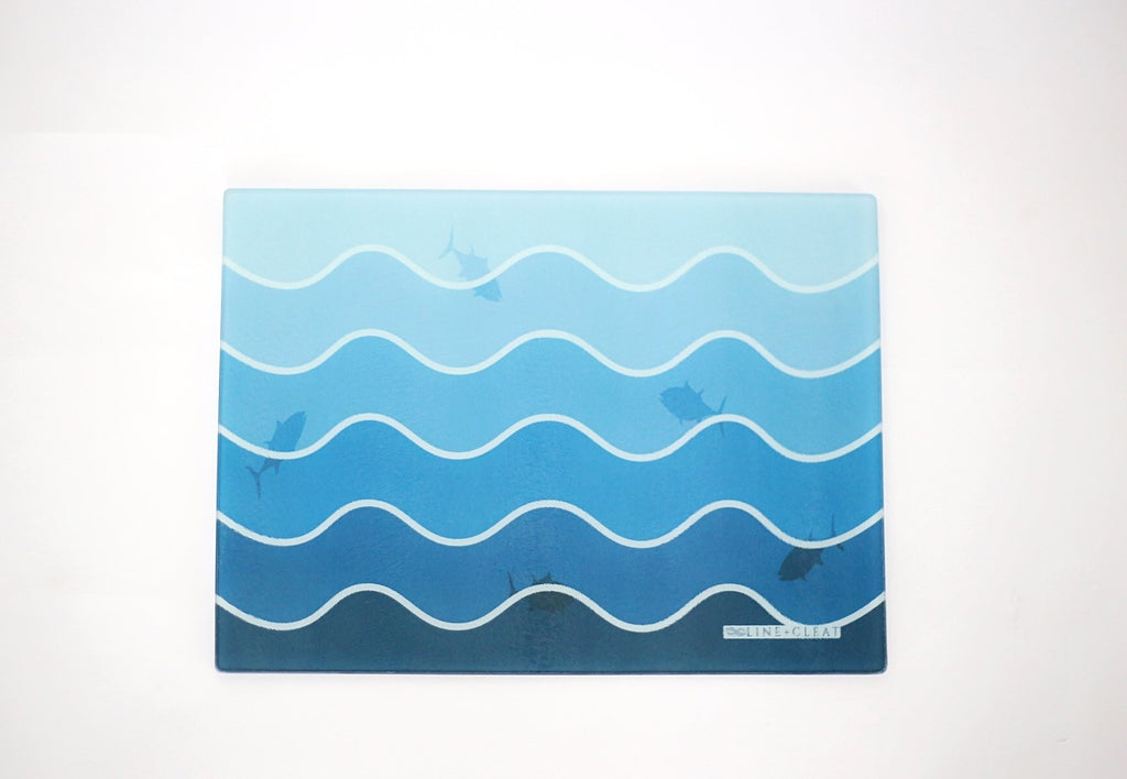 Waves Tempered Glass Bar Board - Lake Effect