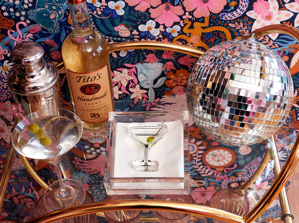 Cocktail Napkin Holder- Martini by Tara Wilson Designs - Lake Effect