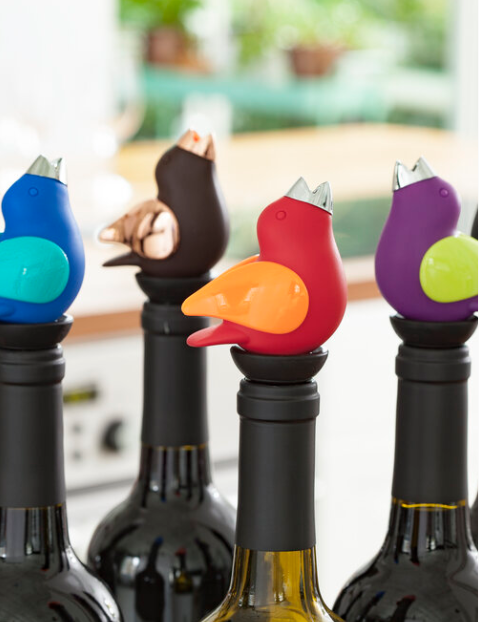 Chirpy Top Wine Pourer by Gurgle Pot - Lake Effect