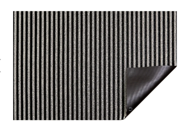 Chilewich Breton Stripe Shag Rug- Tuxedo - Lake Effect
