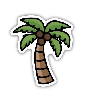 Coconut Tree Sticker - Lake Effect