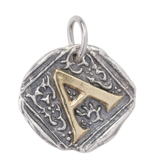 Century Insignia - "A" Initial Charm by Waxing Poetic - Lake Effect