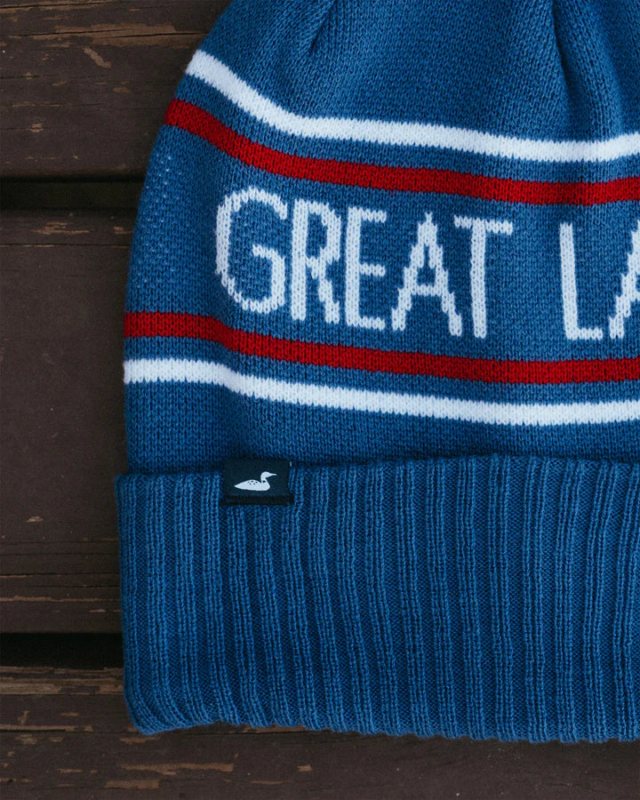 Cabin Beanie- Thunder Blue by Great Lakes Co - Lake Effect