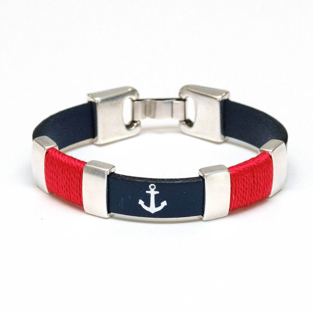 Chatham Bracelet - Navy/Red/Silver by Allison Cole - Lake Effect