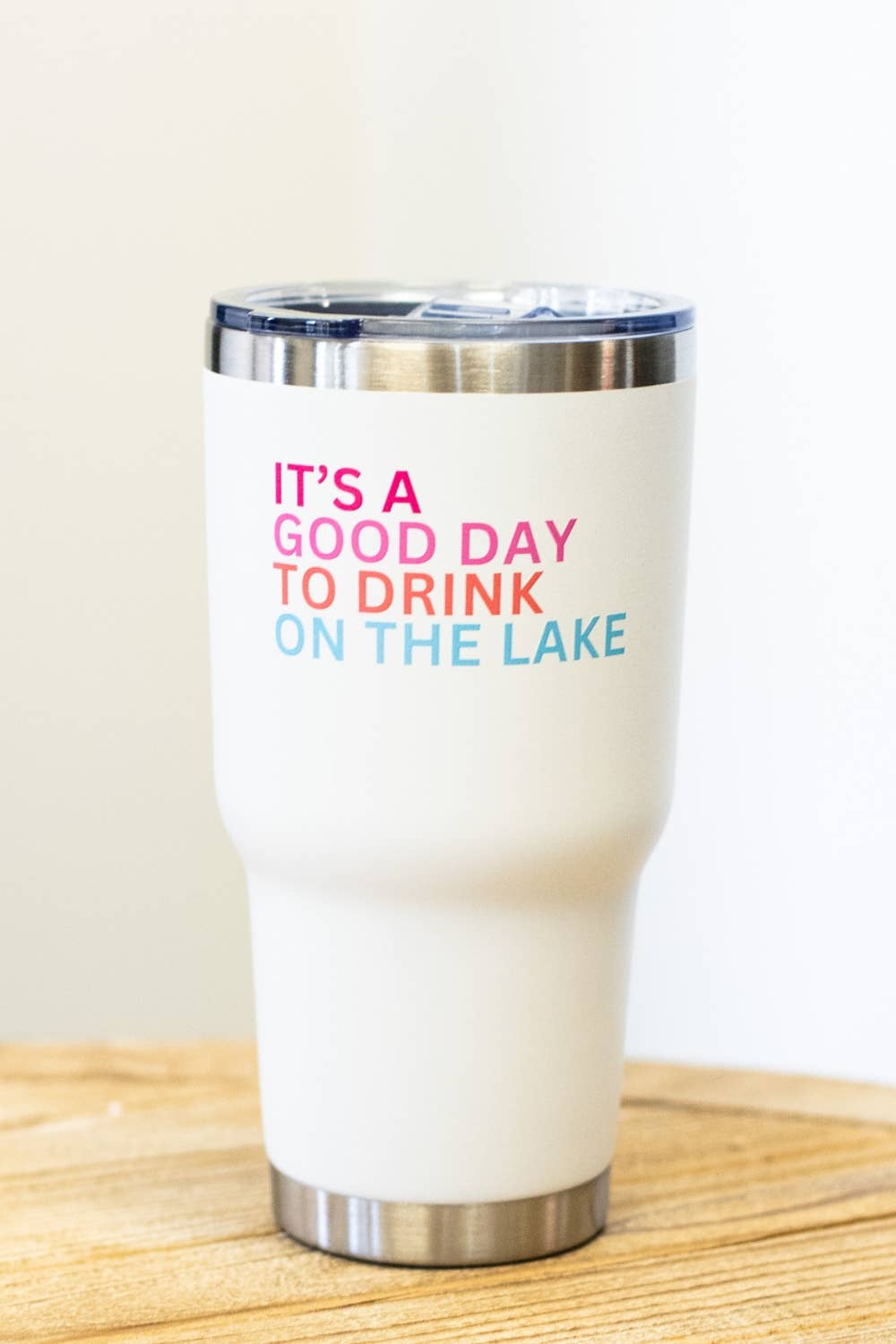 Drink On The Lake Tumbler - White 30oz