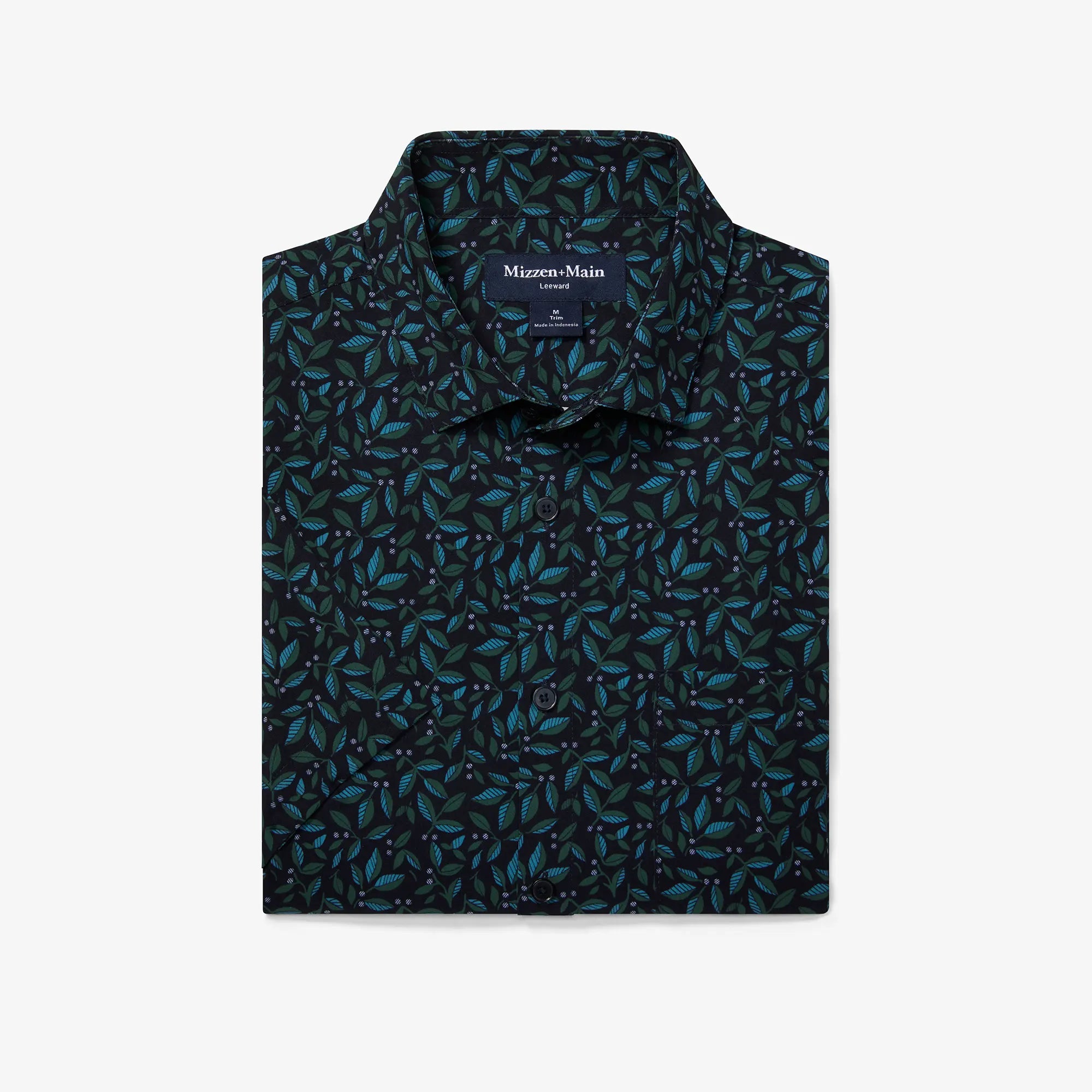 Leeward Dress Shirt- Navy Foliage by Mizzen+Main | Lake Effect Leeward Dress Shirt- Navy Foliage by Mizzen+Main | Lake Effect