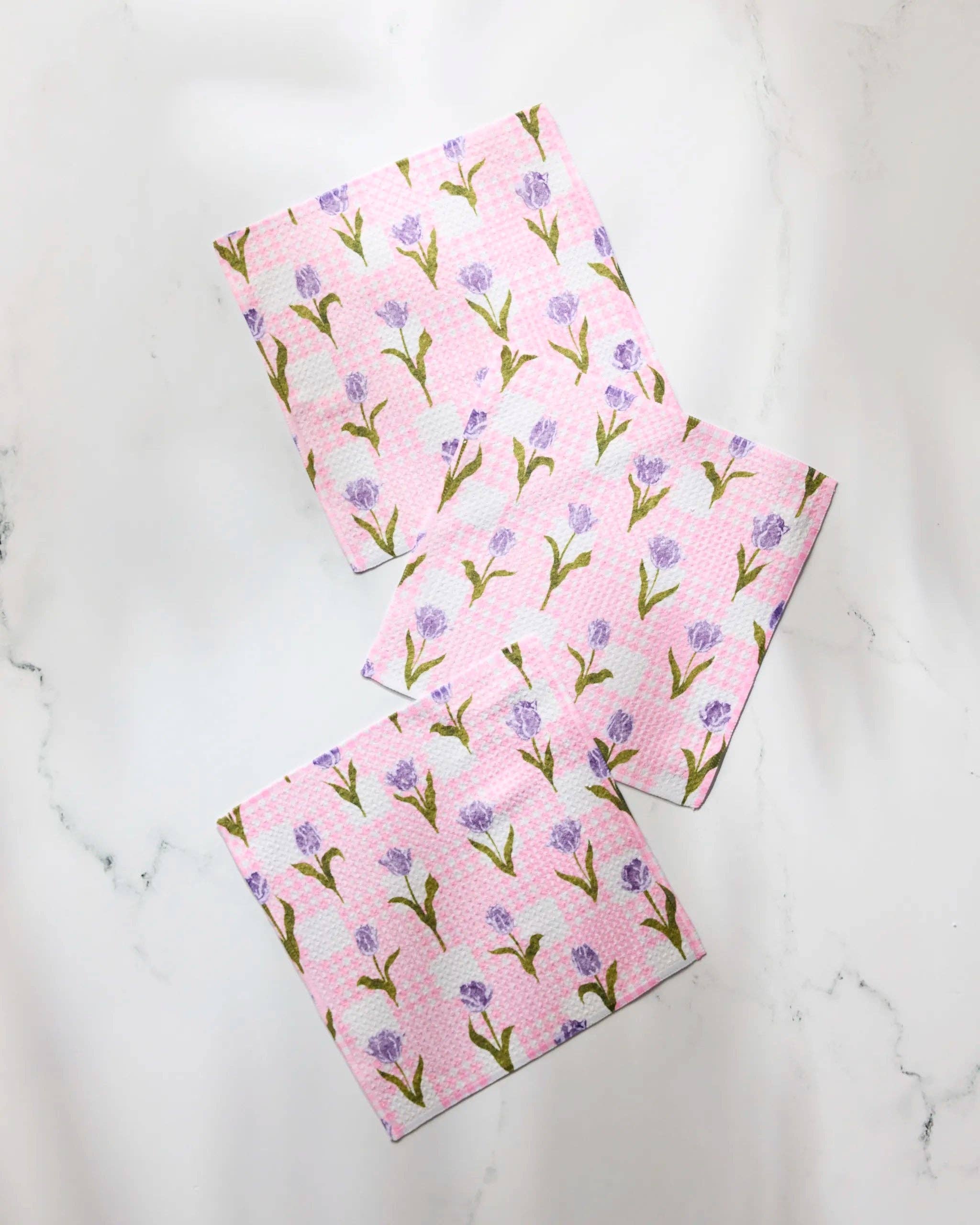 Geometry Tulip Town Dishcloth