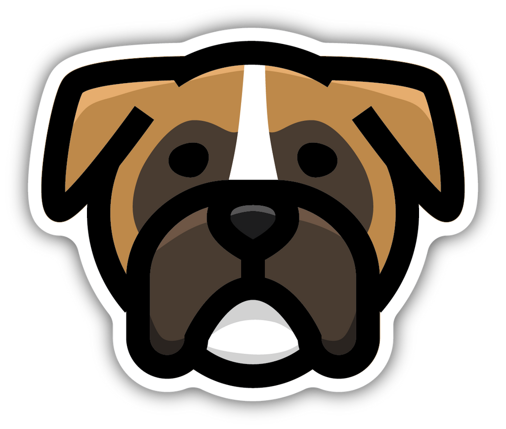 Boxer Face Sticker - Lake Effect