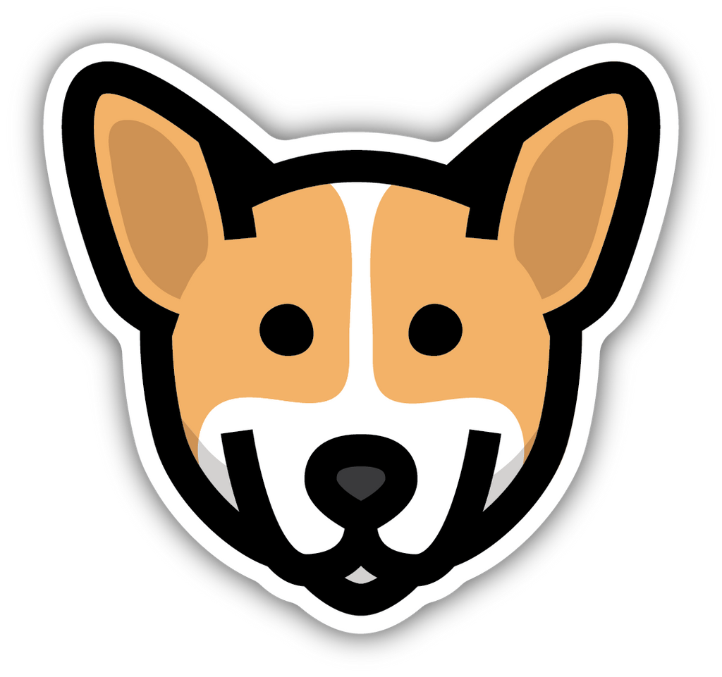 Corgi Face Sticker - Lake Effect