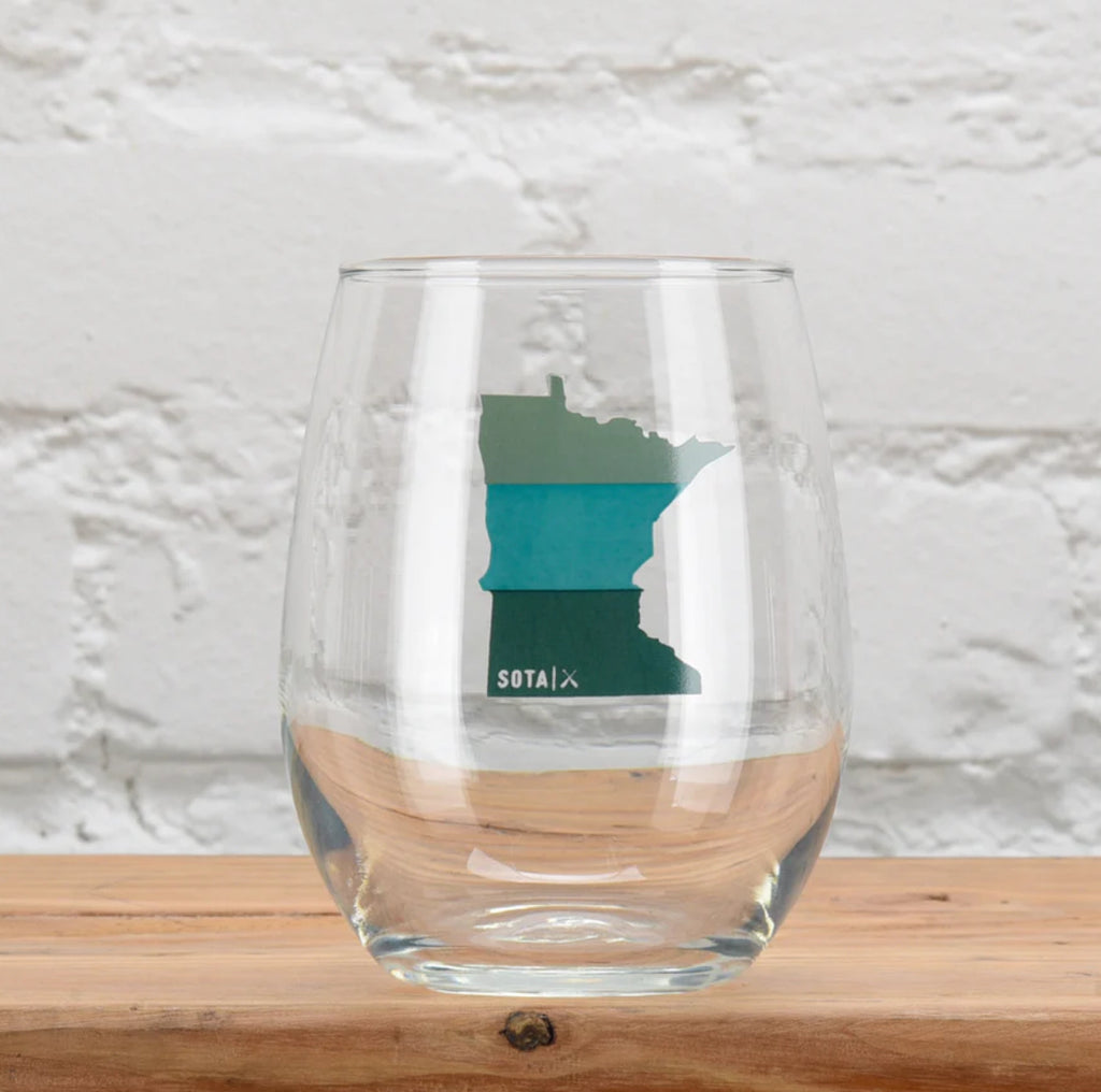 Merlot Wine Glass- Teal Ombre by Sota Clothing - Lake Effect