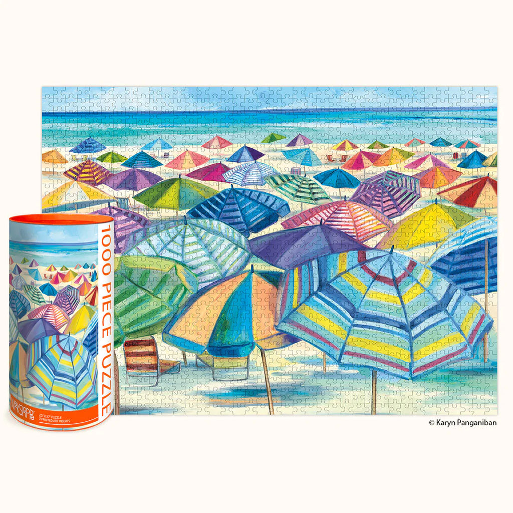 Umbrella Beach 1000 Piece Puzzle - Lake Effect