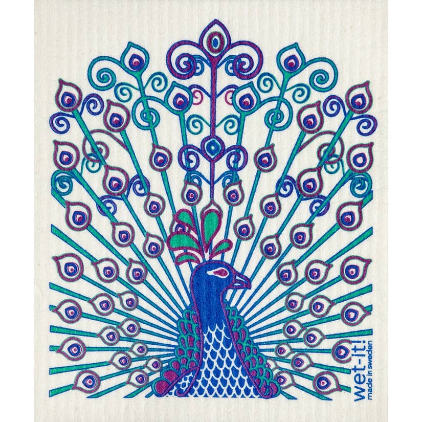 Wet It Dish Cloth- Peacock - Lake Effect