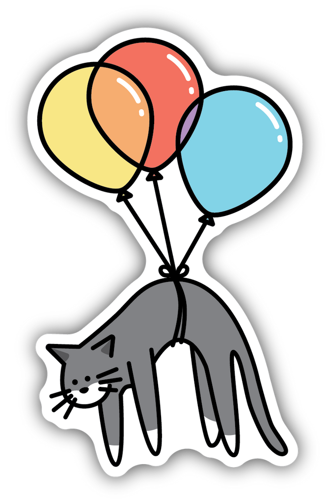 Balloon Cat Sticker - Lake Effect