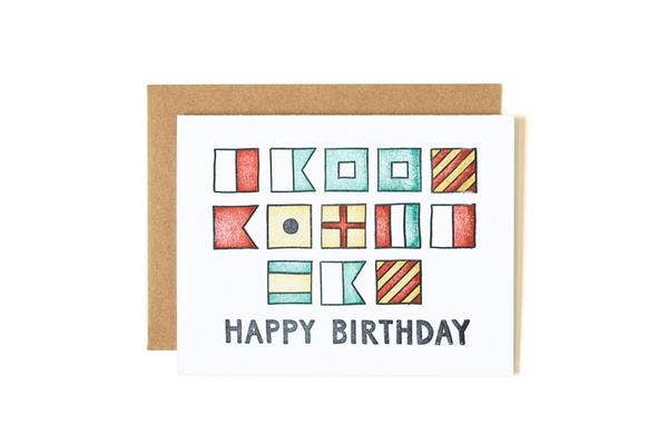 Nautical Birthday Greeting Card - Lake Effect