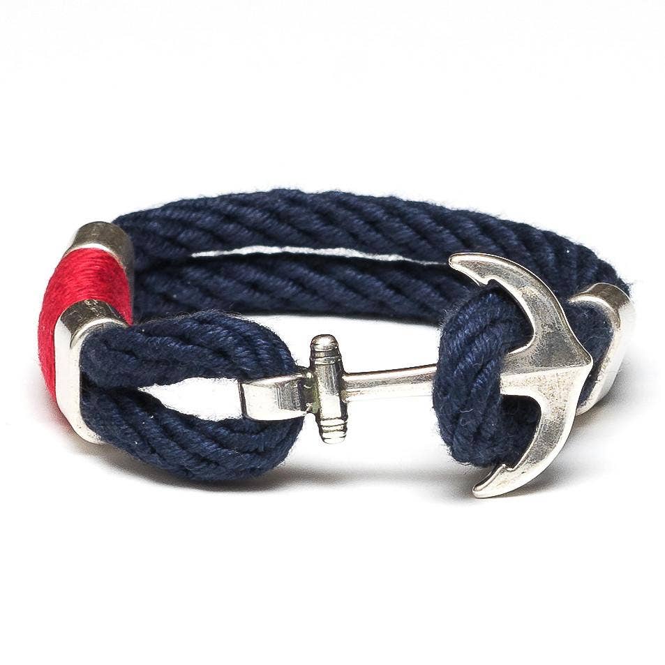 Waverly Bracelet - Navy/Red/Silver by Allison Cole - Lake Effect