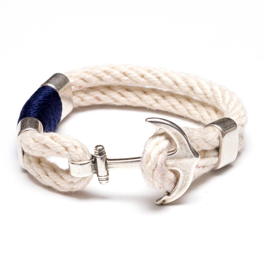 Waverly Bracelet - Ivory/Navy/Silver by Allison Cole - Lake Effect