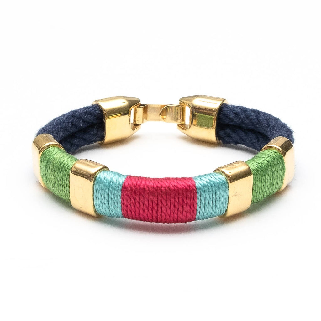 Newbury Bracelet - Navy/Green/Turquoise/Pink/Gold by Allison Cole - Lake Effect