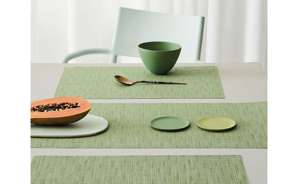 Chilewich Bamboo Rectangle Table Mat- Spring Green - Lake Effect
