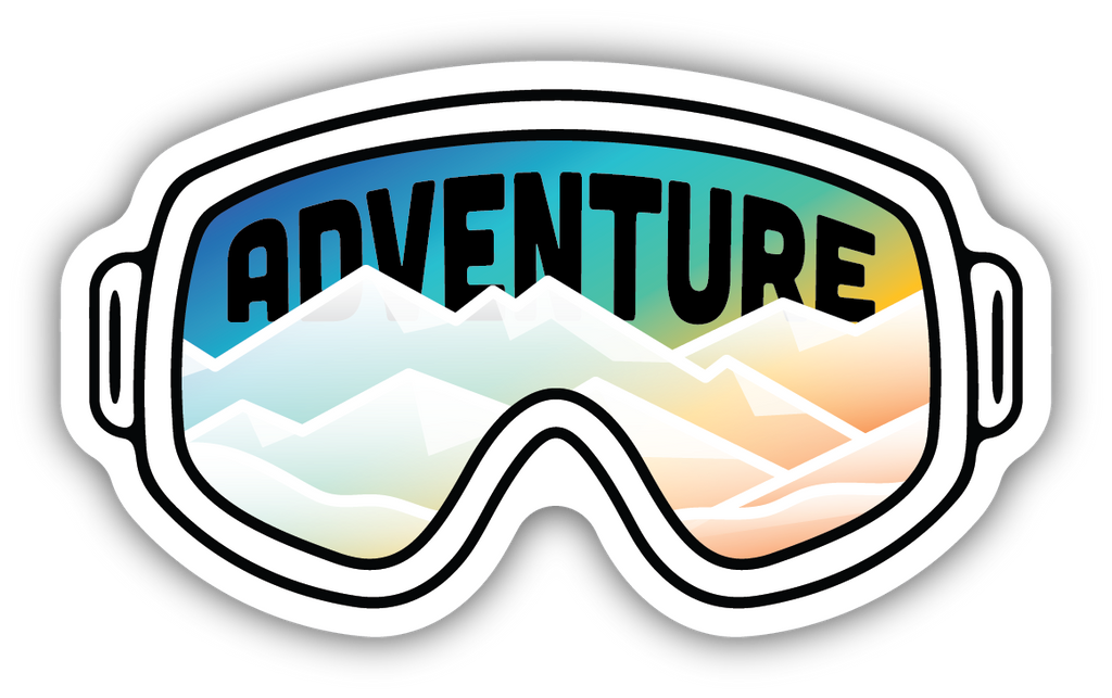 Adventure Mountain Goggles Sticker - Lake Effect