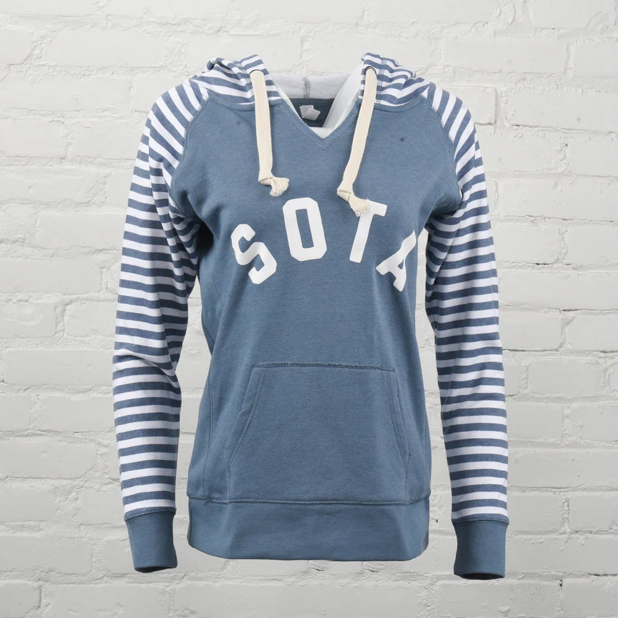 Women's Bay Lake Striped Hoodie by Sota Clothing - Lake Effect