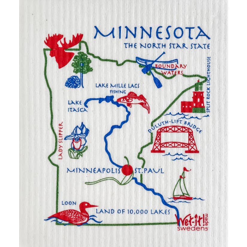 Wet It Dish Cloth- Minnesota - Lake Effect