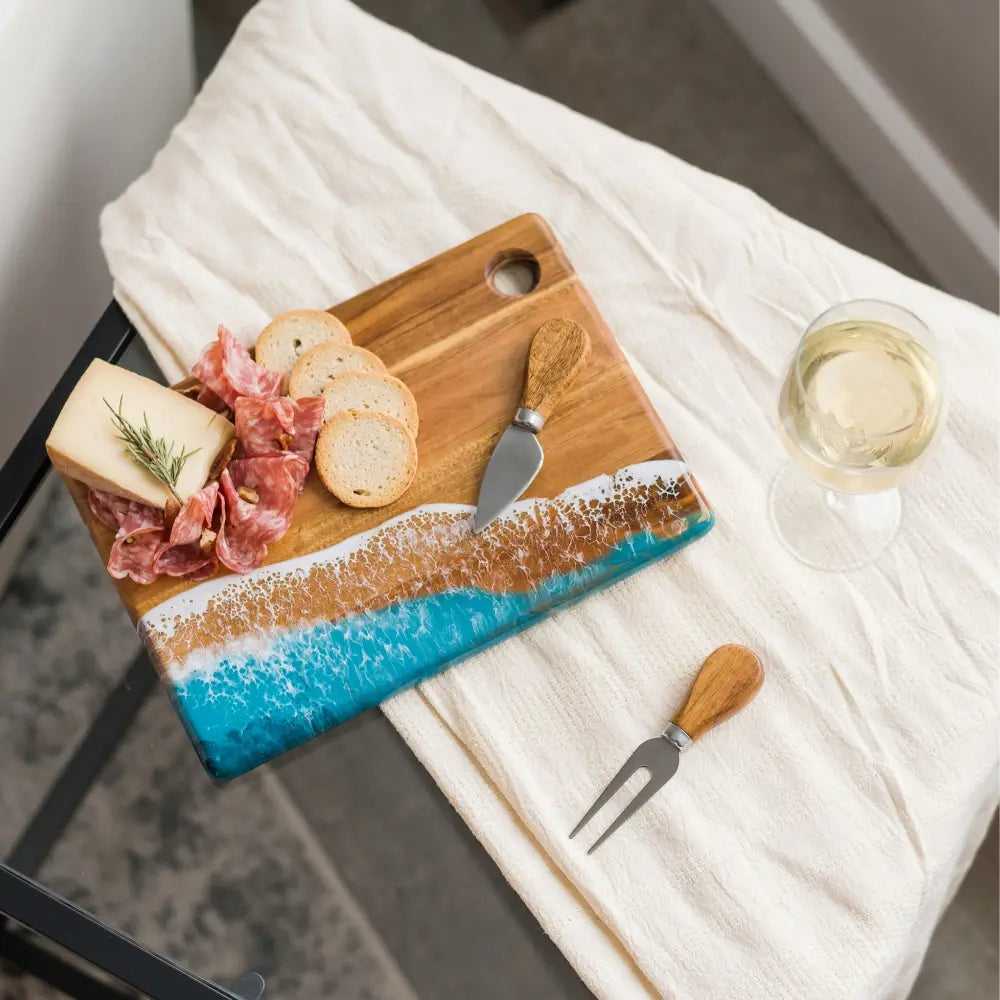 Small Acacia Cheeseboard- Ocean Vibes - Lake Effect