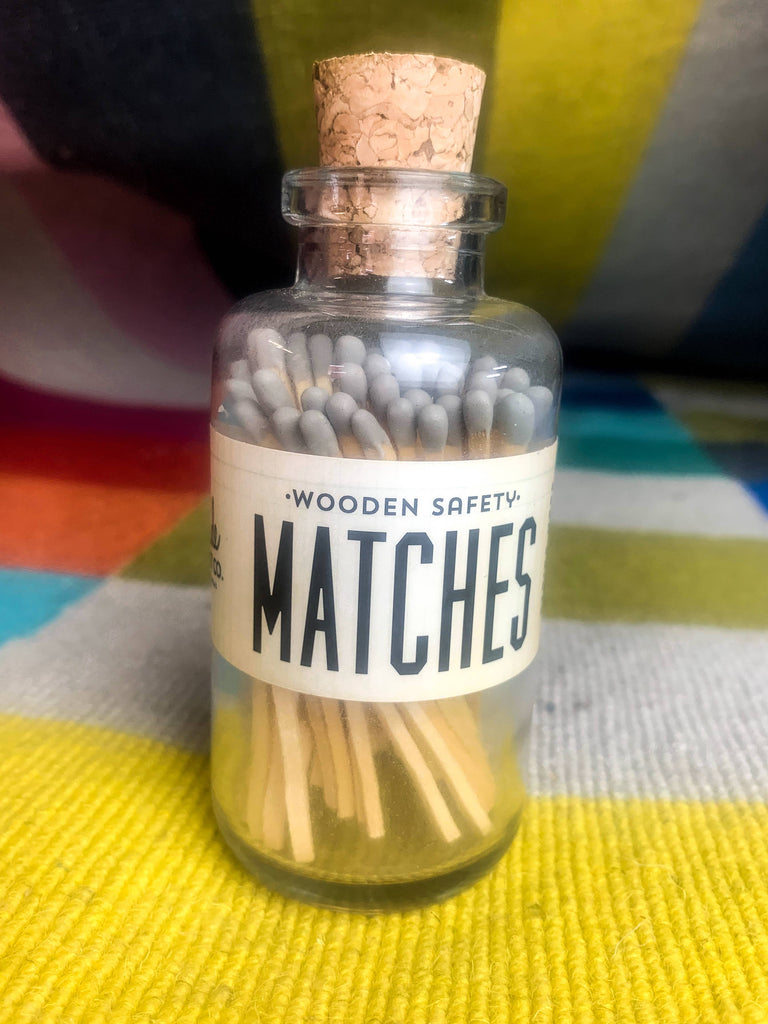Grey Mini Vintage Apothecary Matches - Lake Effect