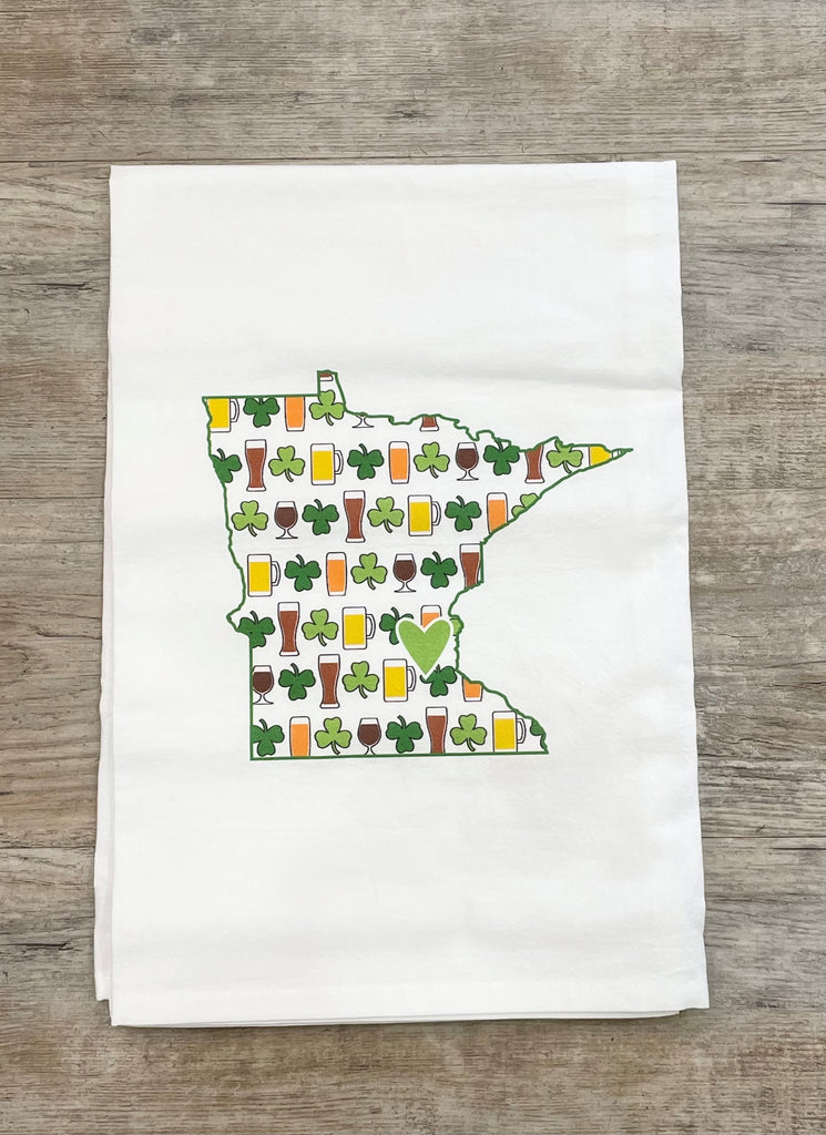 Beers & Shamrocks Flour Sack Hand Towel - Lake Effect