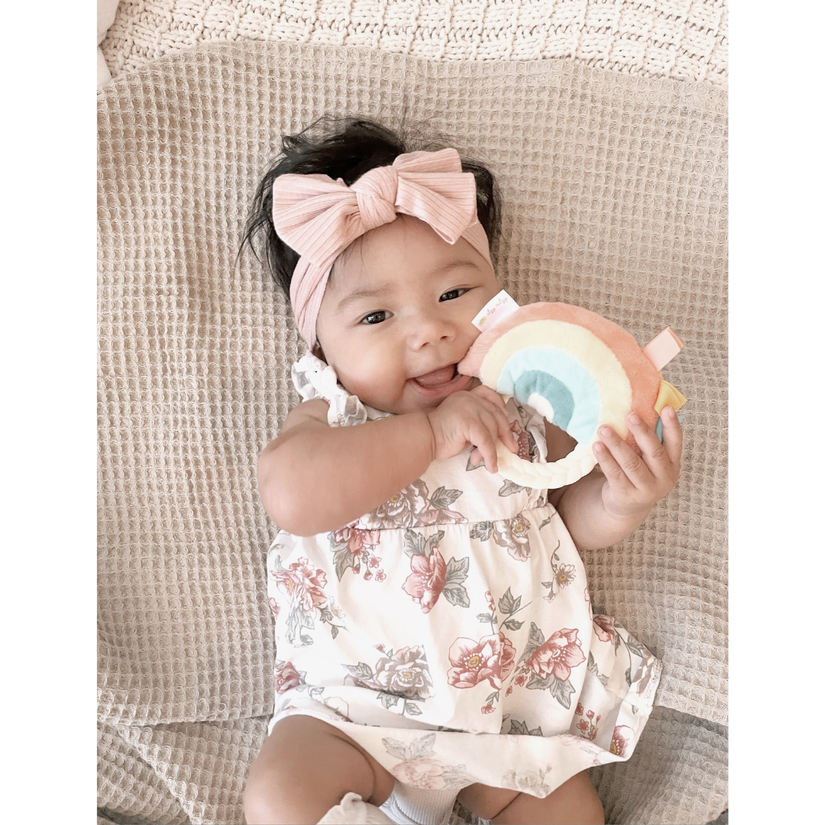 Rainbow Plush Rattle Pal with Teether - Lake Effect