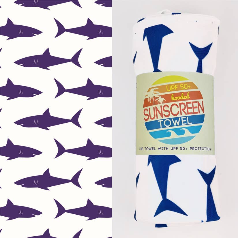 Hooded UPF Kids Towel by Luv Bug - Lake Effect