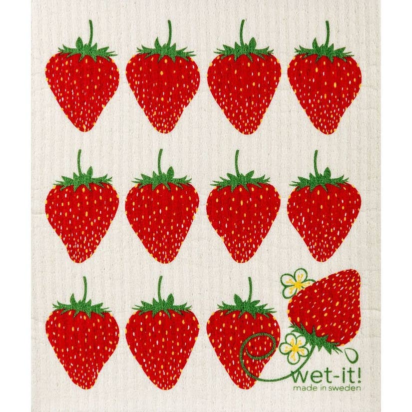 Wet It Dish Cloth- Strawberry - Lake Effect