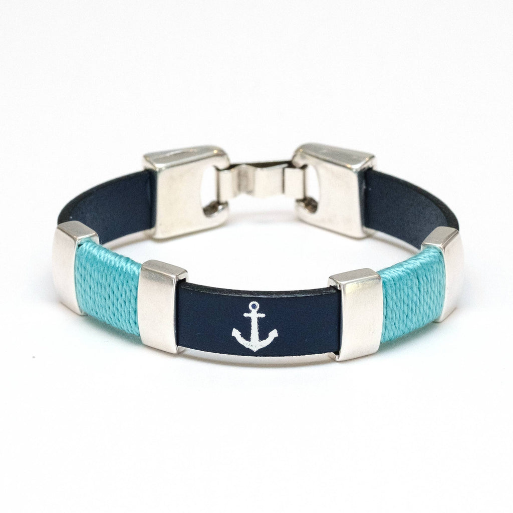 Chatham Bracelet - Navy/Turquoise/Silver by Allison Cole - Lake Effect